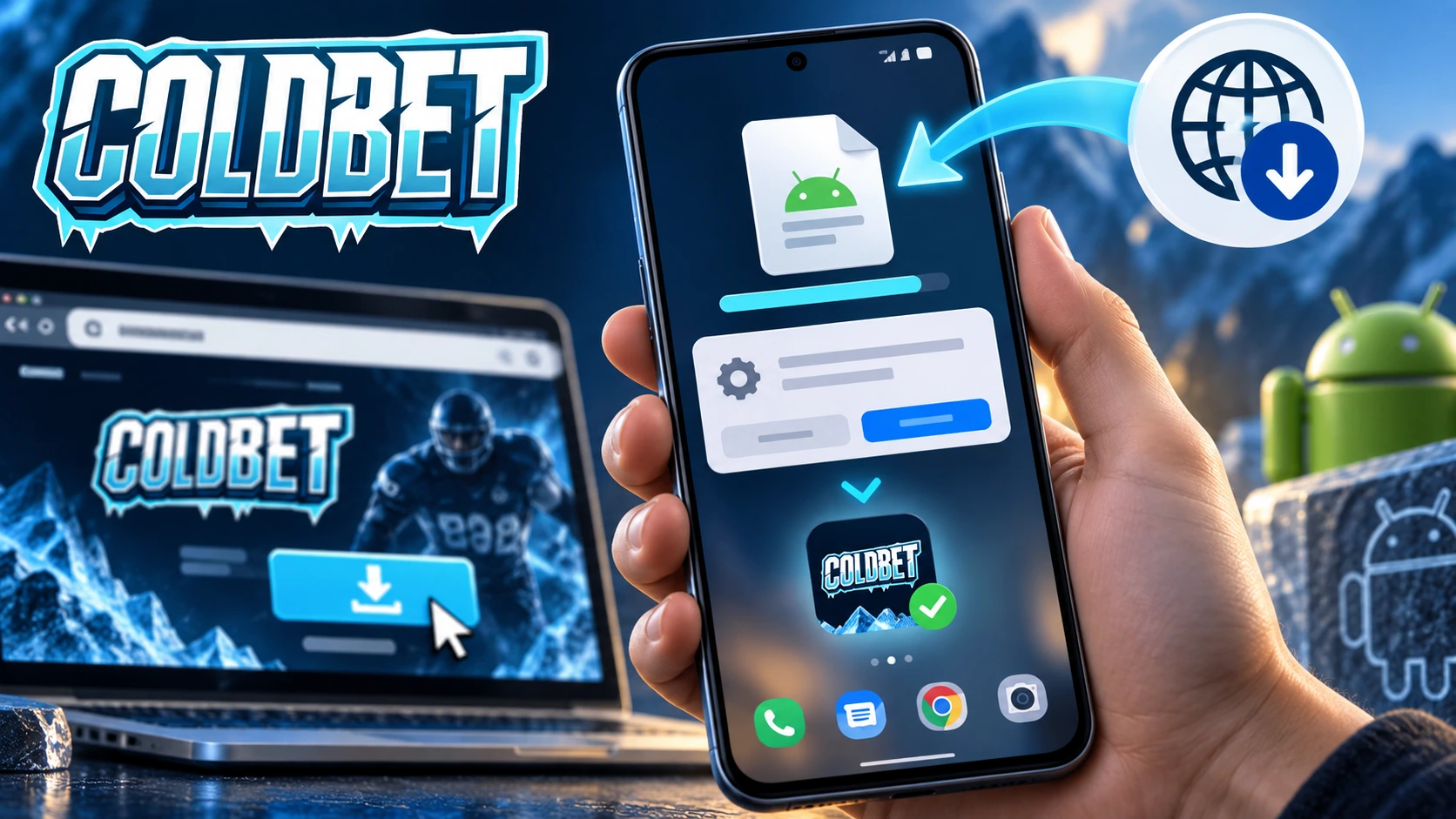 Direkte Installation der Coldbet Android APK